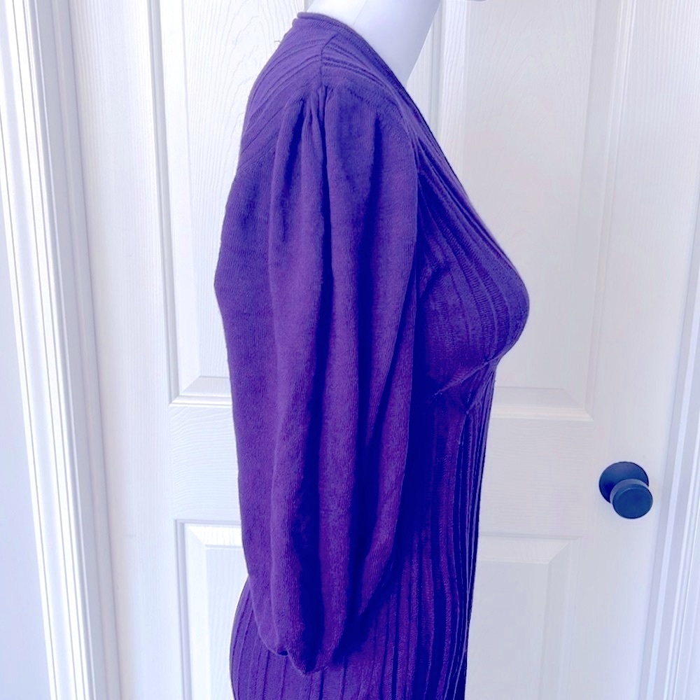 Excellent Condition Max Studio Purple Sweater Mini Dress-XS - Picture 5 of 10